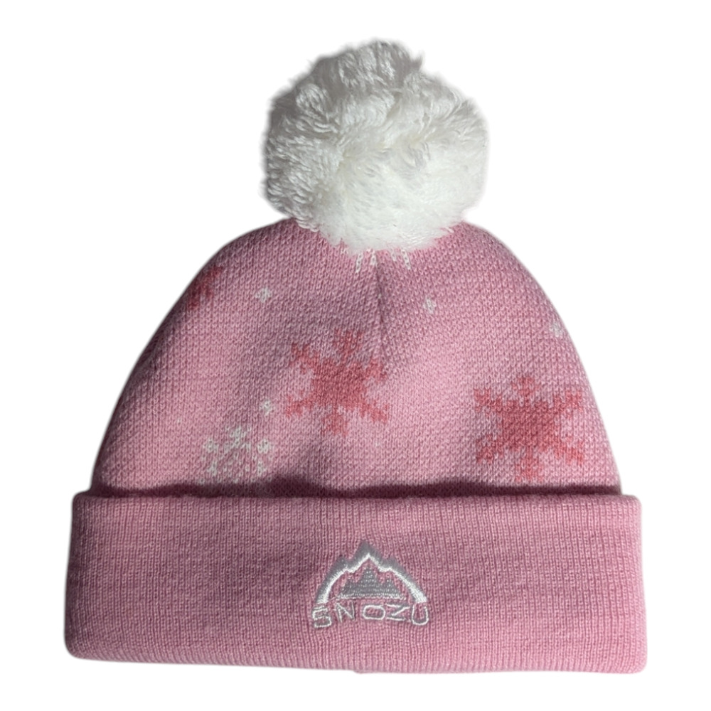 SNOZU - Stocking Cap - Size 3T - Pink w/White Tassel - Used Great Condition